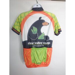 Vomax Cycling Jersey Women M Full Zip Short Sleeve Coop Massachusetts Bear‎